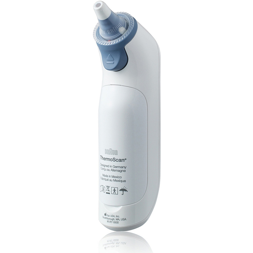 Braun Honeywell ThermoScan 5 Ear Thermometer Memory Recall - For Ear - White, Blue (IRT6500US)