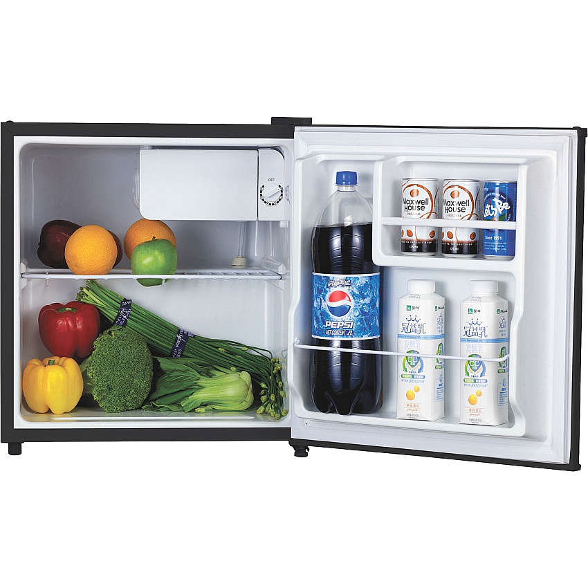 Lorell Compact Refrigerator 1.60 ft³ - Manual Defrost - Manual Defrost - Reversible - 1.60 ft³ Net Refrigerator Capacity - Black - Steel, Fiberglass, Plastic (LLR72311)