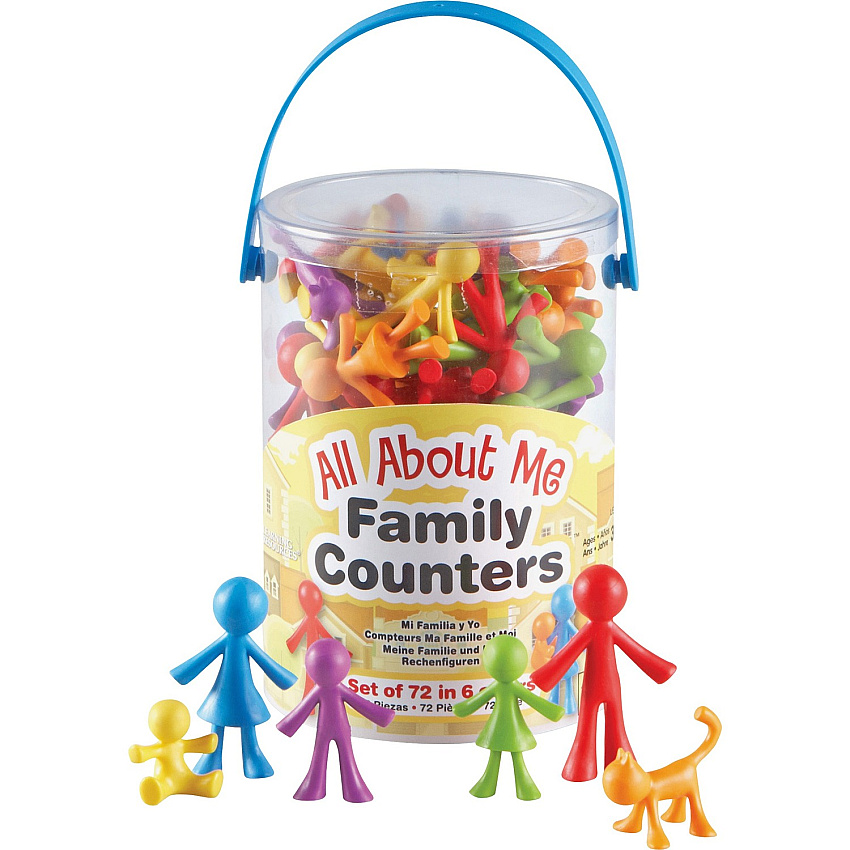Learning Resources All About Me Family Counters Set Learning Theme/Subject - Assorted - 72 / Pack (LER3372)