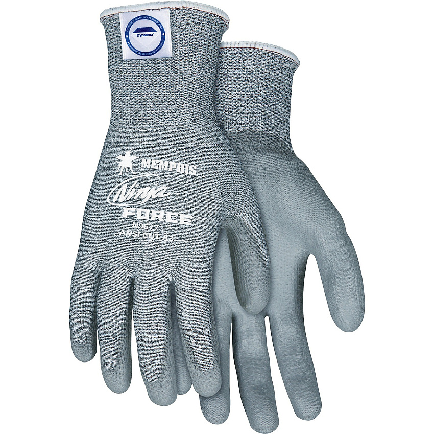 MCR Safety Ninja Force Fiberglass Shell Gloves Small Size - Gray - Durable, Abrasion Resistant, Flexible, Cut Resistant, Tear Resistant - For Multipurpose - 2 / Pair (CRWN9677S)
