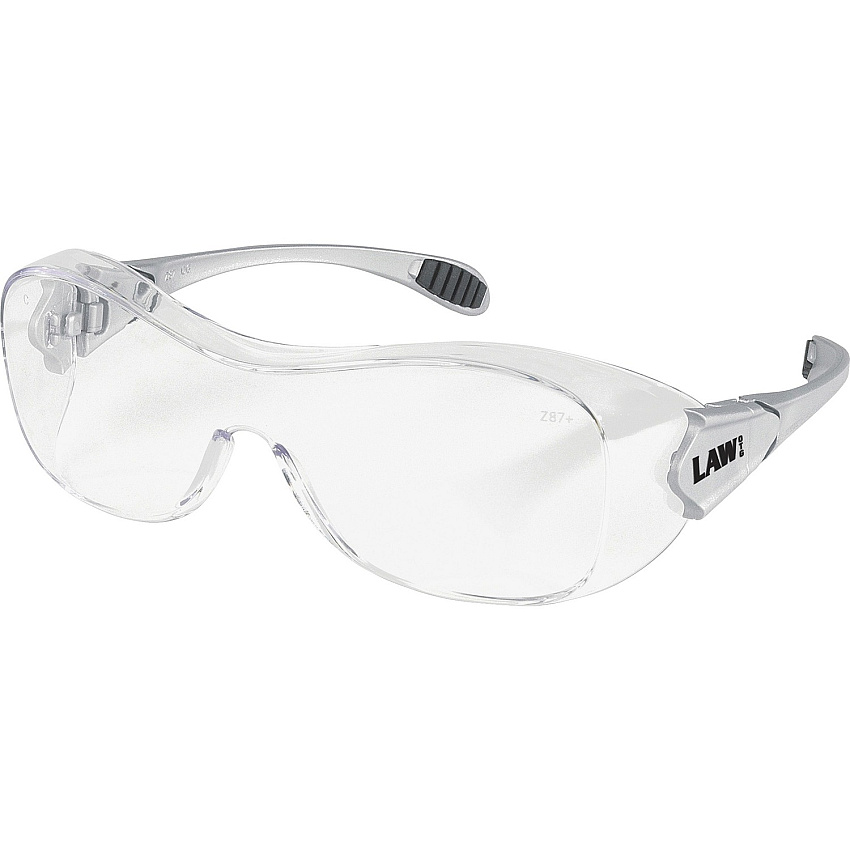 Crews Anti-fog Safety Glasses Ultraviolet Protection - Clear Lens - Steel Frame - Anti-fog, Non-slip, Scratch Resistant, Durable, Ratcheting Temple Design - 1 Each (CRWOG110AF)