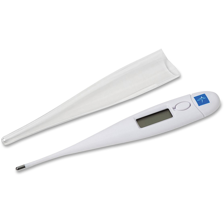 Medline Oral Digital Stick Thermometer Reusable, Latex-free - For Oral - White (MDS9950H)