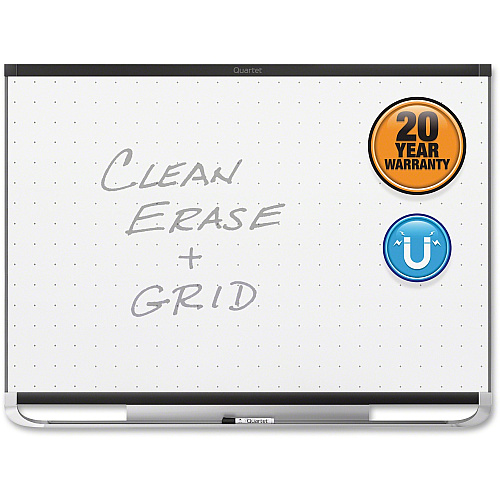 Quartet Prestige 2 Total Erase Magnetic Whiteboard 48" (4 ft) Width x 36" (3 ft) Height - White Surface - Black Aluminum Frame - Horizontal - Magnetic - 1 Each (TEM544B)