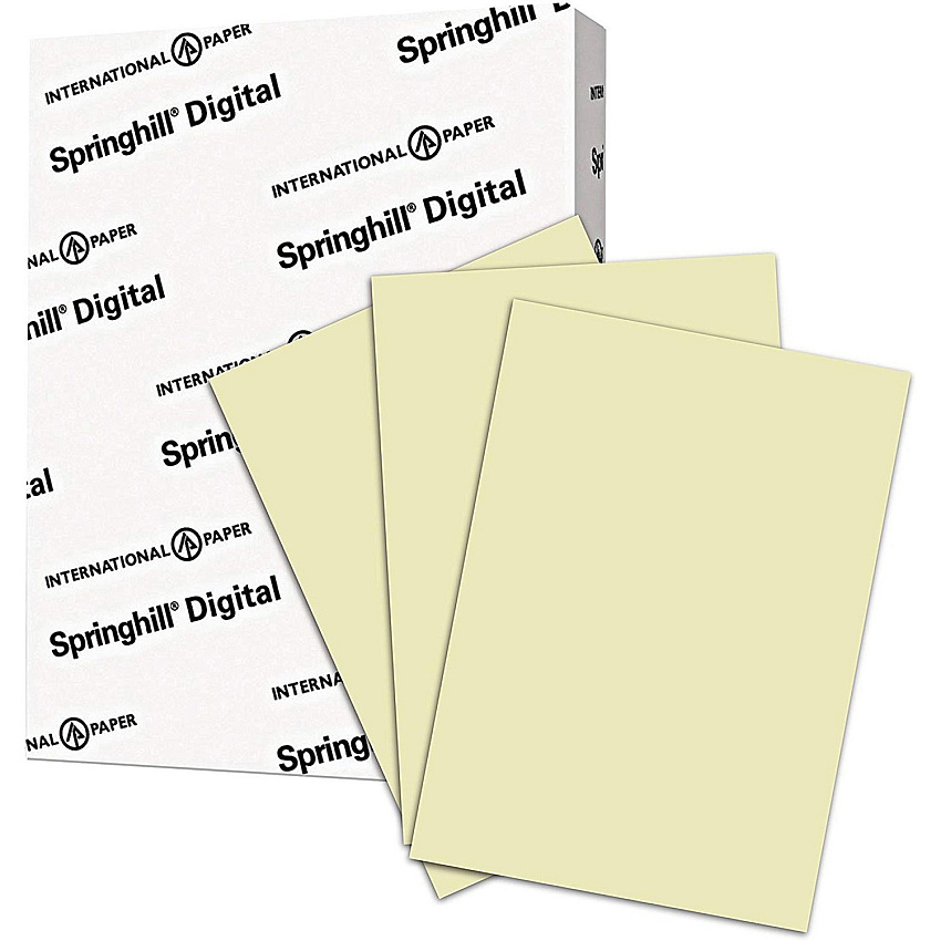Springhill Multipurpose Cardstock - Ivory 92 Brightness - Letter - 8 1/2" x 11" - 90 lb Basis Weight - Smooth, Hard - Acid-free - Ivory - 250 / Pack (056100)
