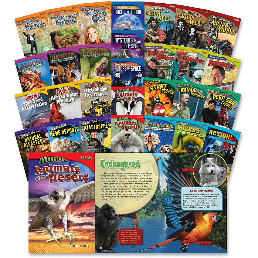 Shell Education Time for Kids Book Challenge Set Printed Book Book - Grade 5 - 30 / Set (18385)