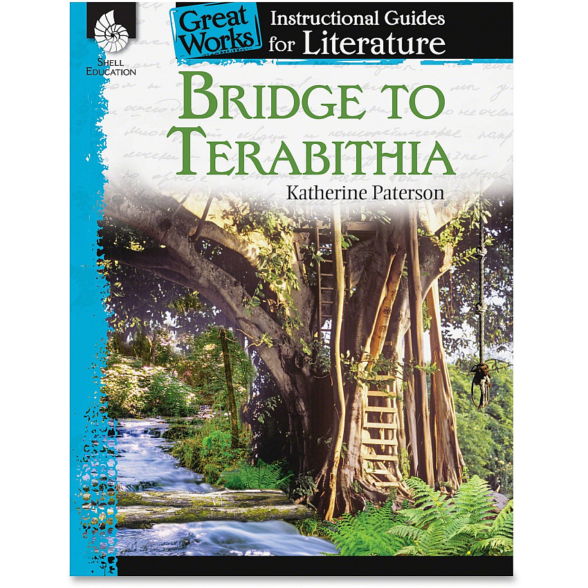 Shell Education Bridge To Terabithia Great Works Instructional Guides Printed Book by Katherine Paterson 72 Pages - Shell Educational Publishing Publication - Book - Grade 4-8 - 1 Each (40201)
