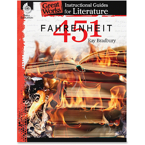 Shell Education Fahrenheit 451 Great Works Guide Printed Book by Ray Bradbury 72 Pages - Shell Educational Publishing Publication - Book - Grade 9-12 - 1 Each (40301)