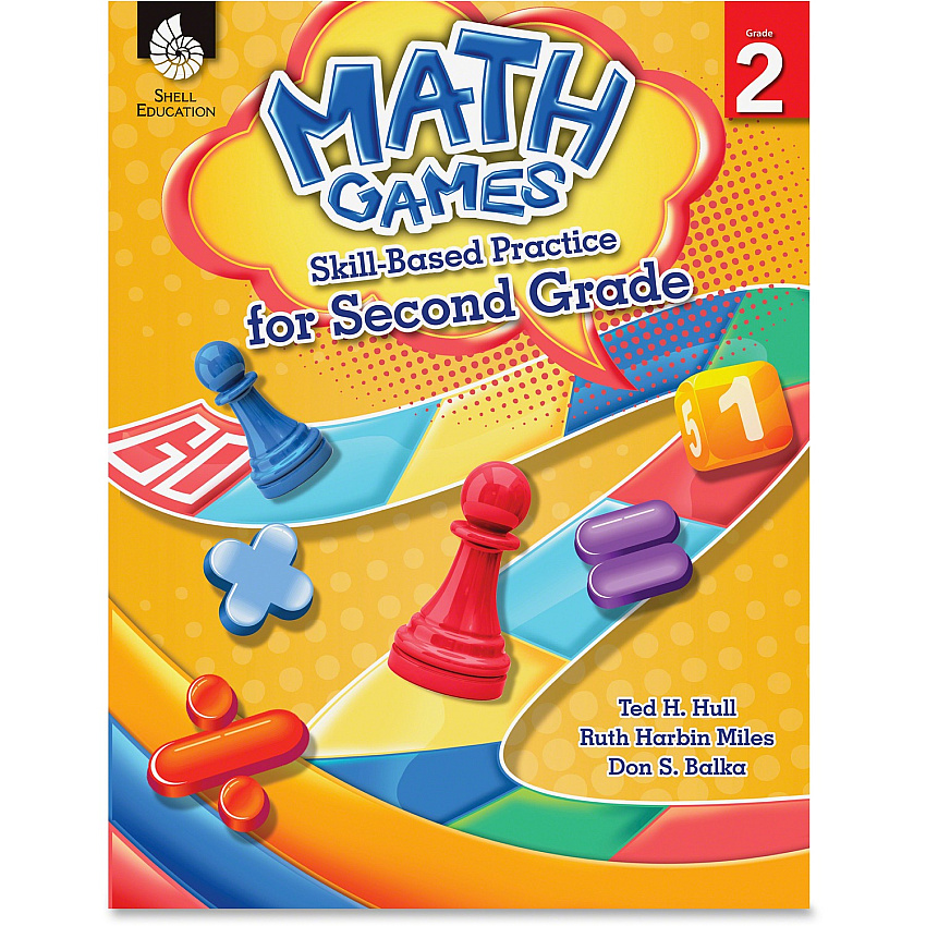 Shell Education Grade 2 Math Games Skills-Based Practice Book by Ted H. Hull, Ruth Harbin Miles, Don S. Balka Printed Book by Ted H. Hull, Ruth Harbin Miles, Don S. Balka 160 Pages - Shell Educational Publishing Publication - Book - Grade 2 - 1 Ea (51289)