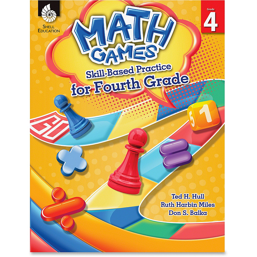 Shell Education Grade 4 Math Games Skills-Based Practice Book by Ted H. Hull, Ruth Harbin Miles, Don S. Balka Printed Book by Ted H. Hull, Ruth Harbin Miles, Don Balka 152 Pages - Shell Educational Publishing Publication - Book - Grade 4 - 1 Each (51291)