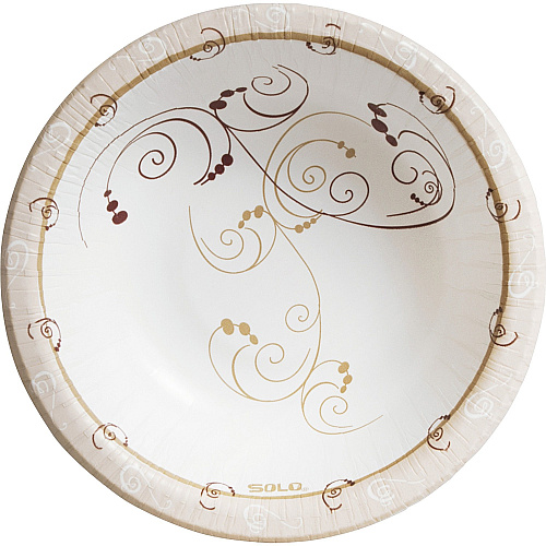 Solo Symphony 12 oz Heavyweight Paper Bowls Symphony - Disposable - Tan - Paper Body - 125 / Pack (HB12J8001)