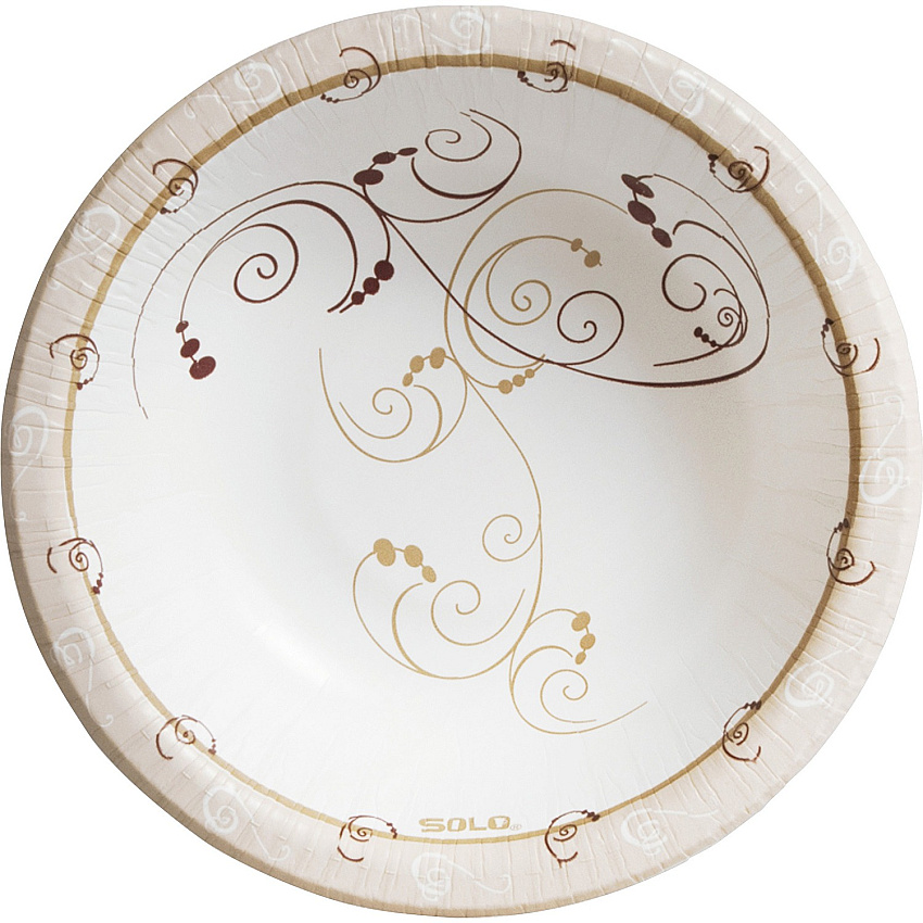 Solo Symphony 12 oz Heavyweight Paper Bowls Symphony - Disposable - Tan - Paper Body - 125 / Pack (HB12J8001)