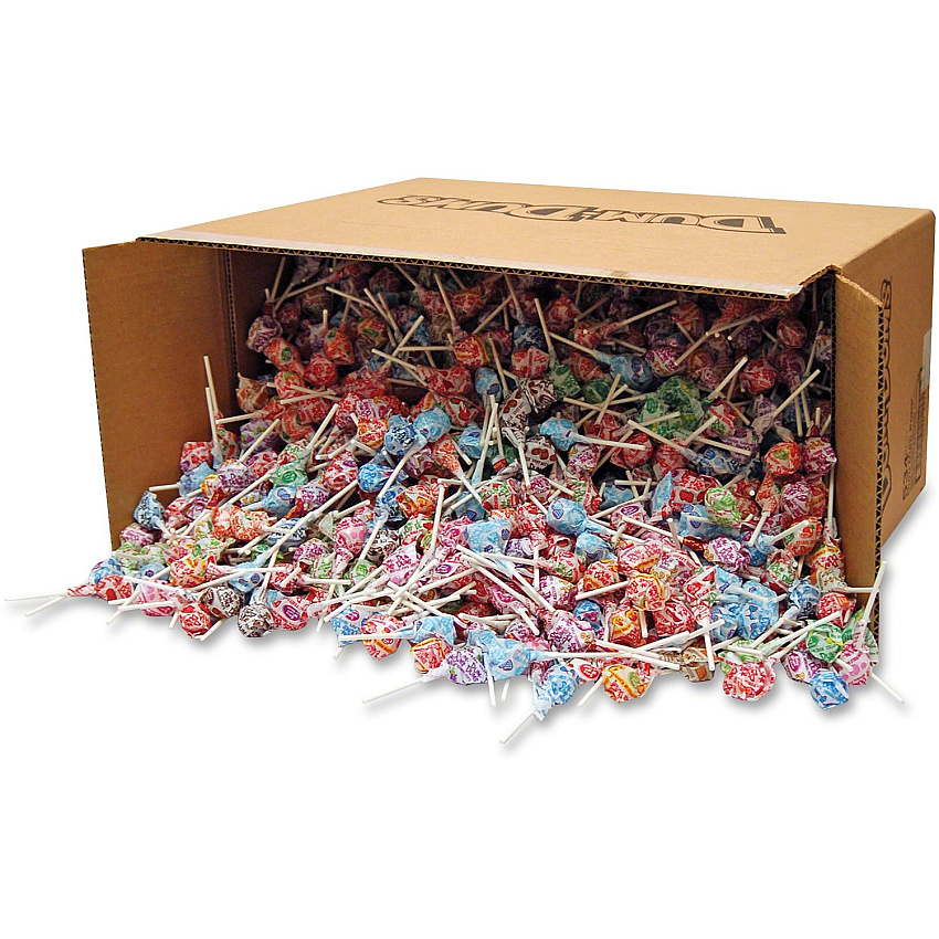 Dum Dum Pops Original Candy Blue Raspberry, Butterscotch, Watermelon, Sour Apple, Grape, Strawberry, Cherry, Orange, Mango, Cotton Candy, Cream Soda, ... - Gluten-free - 30 lb - 1 Carton (00534)