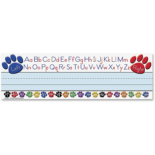Teacher Created Resources Paw Alphabet Name Plates Skill Learning: Name, Alphabet, Vocabulary, Word - Acid-free - 3.50" Height x 11.50" Width x 11" Length - 36 / Pack (4040)