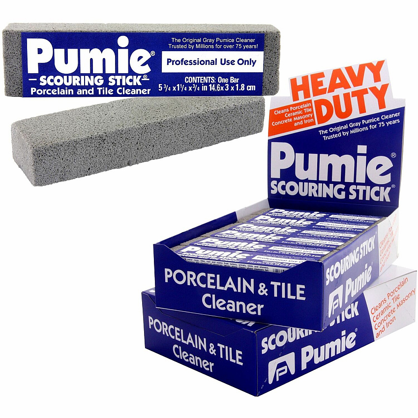 U.S. Pumice US Pumice Co. Heavy Duty Pumie Scouring Stick For Multipurpose - Recommended For: Mineral Deposit Remover, Stain Remover, Scale Remover, Baked-on Food Remover, Grease Remover, Carbon Remover, Grime Remover, Paint Remover, Rust Remover  (JAN12)