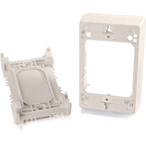 C2G Wiremold Uniduct Single Gang Deep Junction Box - Fog White (16133)