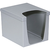 KIMTECH Quarterfold Wiper Dispenser for WypAll and Kimtech Wipes 9" Height x 7.5" Width x 7.5" Depth - Gray - 6 / Carton (09107)