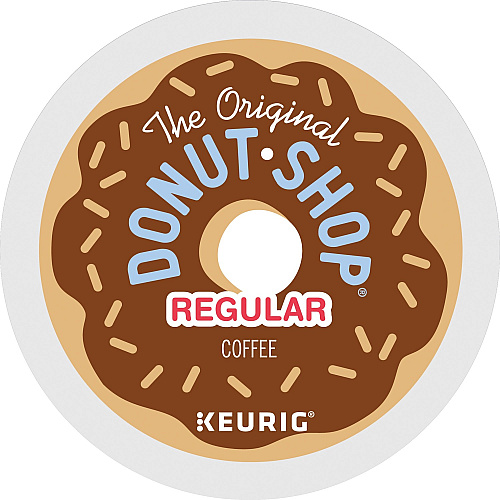 The Original Donut Shop&reg; K-Cup Regular Coffee Compatible with Keurig Brewer - Regular - Medium - 0.4 oz - K-Cup - Smoky - 24/Box - 4 / Carton (60052101CT)