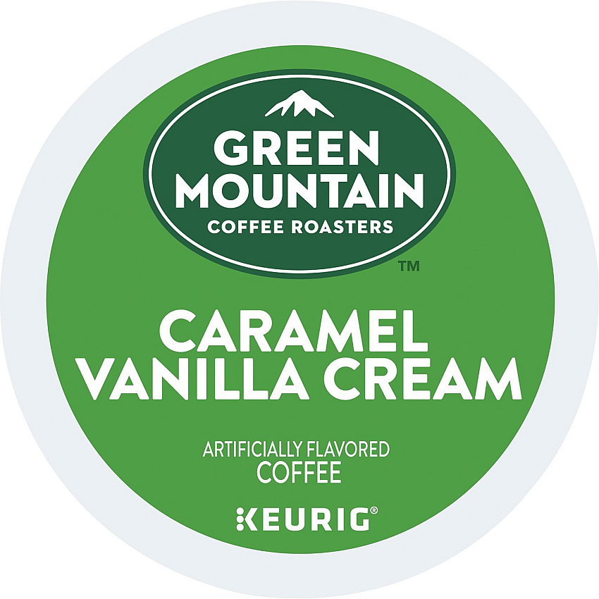 Green Mountain Coffee Roasters&reg; K-Cup Caramel Vanilla Cream Coffee Compatible with Keurig Brewer - Regular - Light - K-Cup - 24/Box - 4 / Carton (6700CT)