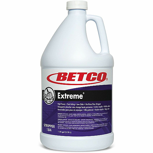 Betco Extreme High Power, Fast Acting, Low Odor, No-rinse Floor Stripper For Floor - 128 fl oz (4 quart) - Lemon Scent - Low Odor, Rinse-free - Green Bottle - 4 / Carton (1840400)