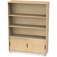 TrueModern TrueModern Bookcase Storage 3 Compartment(s) - 48" Height x 36" Width x 12" Depth - Adjustable Shelf, Durable - Baltic - Anodized Aluminum, Birch - 1 Each (1724JC)