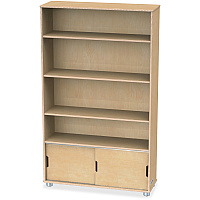 TrueModern TrueModern Bookcase Storage 4 Compartment(s) - 60" Height x 36" Width x 12" Depth - Adjustable Shelf, Durable - Baltic - Anodized Aluminum, Birch - 1 Each (1725JC)