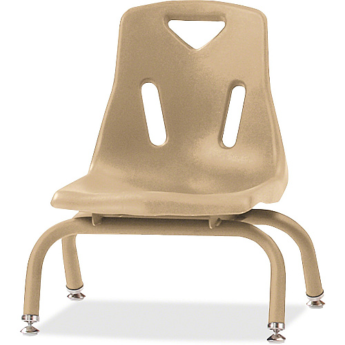 Jonti-Craft Berries Stacking Chair Steel Frame Material - Four-legged Base - Camel - Polypropylene - 1 Each (8118JC1251)