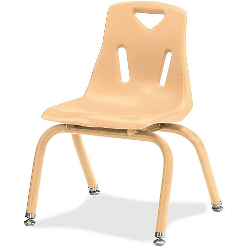 Jonti-Craft Berries Stacking Chair Steel Frame Material - Four-legged Base - Camel - Polypropylene - 1 Each (8124JC1251)
