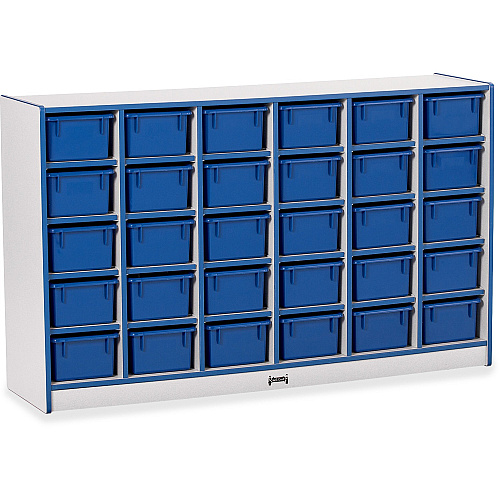 Rainbow Accents Rainbow Accents Cubbie-trays Storage Unit 30 Compartment(s) - 35.50" Height x 57.50" Width x 15" Depth - Laminated, Chip Resistant - Freckled Gray - Rubber - 1 Each (0431JCWW003)
