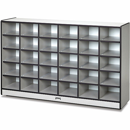 Rainbow Accents Rainbow Accents Toddler Single Storage 30 Compartment(s) - 35.50" Height x 57.50" Width x 15" Depth - Laminated, Chip Resistant - Freckled Gray - Rubber - 1 Each (0430JCWW180)