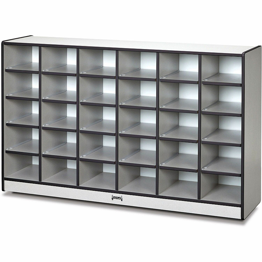 Rainbow Accents Rainbow Accents Toddler Single Storage 30 Compartment(s) - 35.50" Height x 57.50" Width x 15" Depth - Laminated, Chip Resistant - Freckled Gray - Rubber - 1 Each (0430JCWW180)