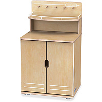 Jonti-Craft TrueModern Play Kitchen Cupboard 1 Each - Baltic - Anodized Aluminum (1707JC)