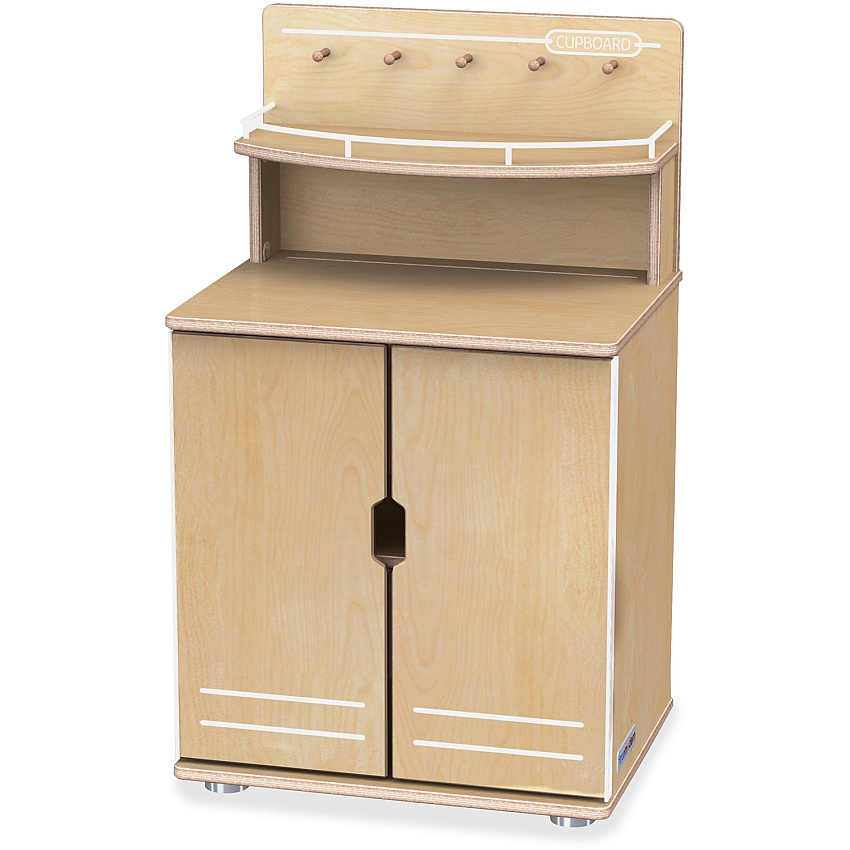 Jonti-Craft TrueModern Play Kitchen Cupboard 1 Each - Baltic - Anodized Aluminum (1707JC)