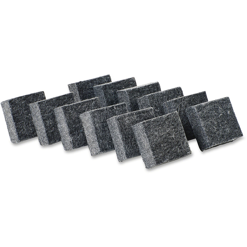 CLI Multi-purpose Eraser 2" Width x 2" Length - Used as Mark Remover - Charcoal Gray - Felt - 12 / Pack (74520)