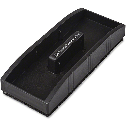 CLI Magnetic Whiteboard Eraser 2" Width x 5" Length - Used as Mark Remover - Built-in Marker Storage, Magnetic - Black - 1 Each (74530)