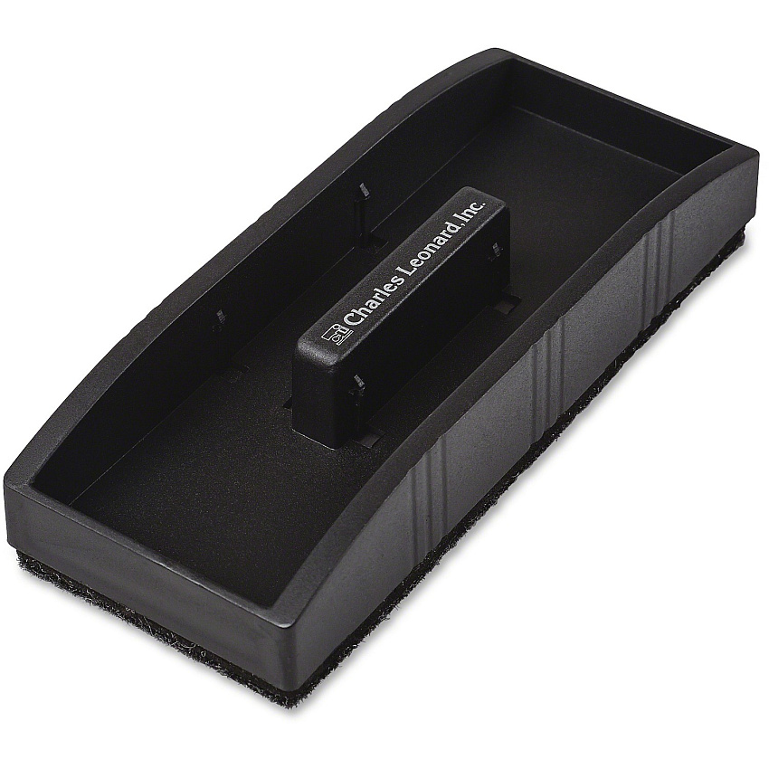 CLI Magnetic Whiteboard Eraser 2" Width x 5" Length - Used as Mark Remover - Built-in Marker Storage, Magnetic - Black - 1 Each (74530)