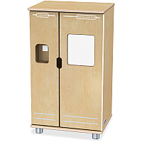 Jonti-Craft TrueModern Play Kitchen Fridge 1 Each - Baltic - Anodized Aluminum (1710JC)