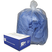 Berry Commercial Can Liners 46" Length x 40" Width x 1.40 mil (36 Micron) Thickness - Clear - Plastic - Can - Recycled - 100 / Carton (404622C)