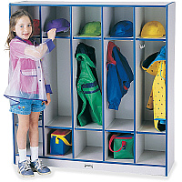 Jonti-Craft Rainbow Accents 5-section Coat Locker 5 Compartment(s) - 50.50