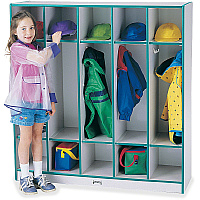Jonti-Craft Rainbow Accents 5-section Coat Locker 5 Compartment(s) - 50.50