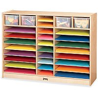 Jonti-Craft Rainbow Accents Mobile Paper Center 35.50" Height x 48" Width x 15" Depth - Rounded Corner, Durable, Yellowing Resistant - UV Acrylic - Baltic - Hard Rubber - 1 Each (27910JC)