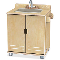 Jonti-Craft TrueModern Play Kitchen Sink 1 Each - Baltic - Anodized Aluminum (1708JC)