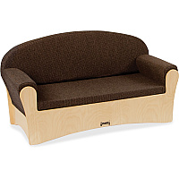 Jonti-Craft Komfy Children's Sofa 42.5" x 19.5" x 23" Overall Dimension - Fabric Espresso Seat - Espresso Back - 1 Each (3770JC)
