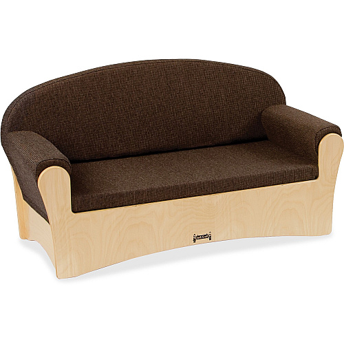 Jonti-Craft Komfy Children's Sofa 42.5" x 19.5" x 23" Overall Dimension - Fabric Espresso Seat - Espresso Back - 1 Each (3770JC)
