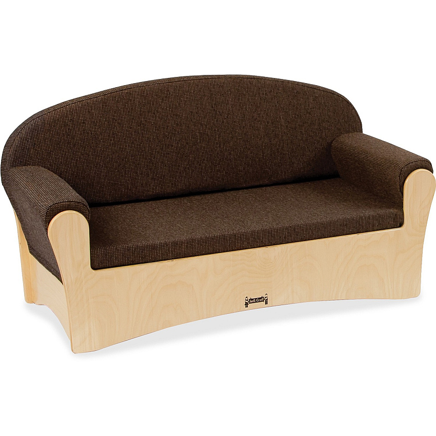 Jonti-Craft Komfy Children's Sofa 42.5" x 19.5" x 23" Overall Dimension - Fabric Espresso Seat - Espresso Back - 1 Each (3770JC)