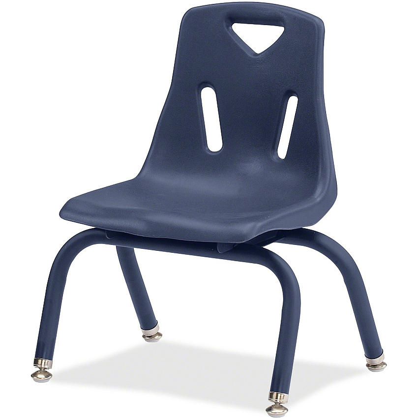 Jonti-Craft Berries Stacking Chair Steel Frame Material - Four-legged Base - Navy - Polypropylene - 1 Each (8120JC1112)