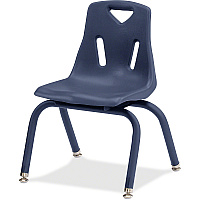 Jonti-Craft Berries Stacking Chair Steel Frame Material - Four-legged Base - Navy - Polypropylene - 1 Each (8122JC1112)