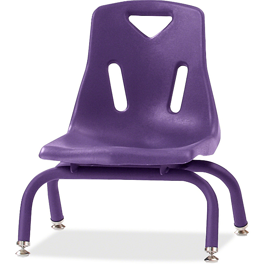 Jonti-Craft Berries Stacking Chair Steel Frame Material - Four-legged Base - Purple - Polypropylene - 1 Each (8118JC1004)