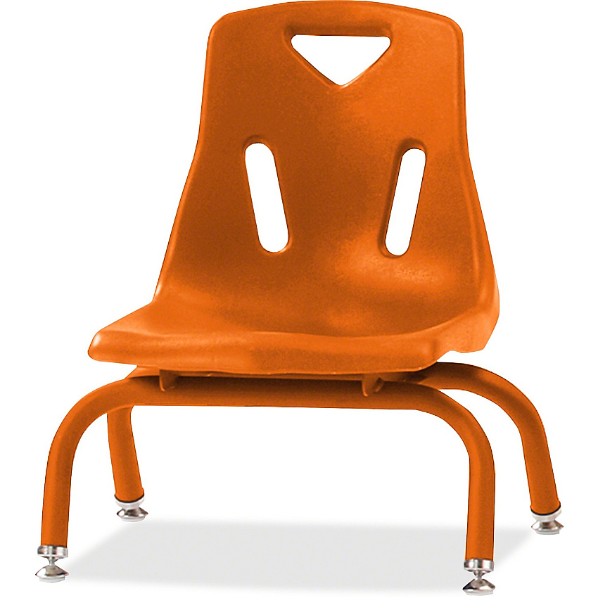 Jonti-Craft Berries Stacking Chair Steel Frame Material - Four-legged Base - Orange - Polypropylene - 1 Each (8118JC1114)