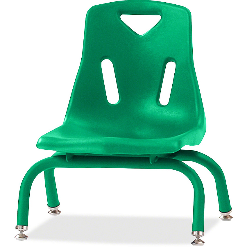 Jonti-Craft Berries Stacking Chair Steel Frame Material - Four-legged Base - Green - Polypropylene - 1 Each (8118JC1119)