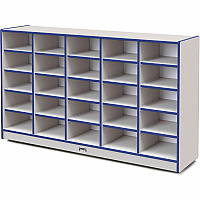 Rainbow Accents Rainbow Accents Cubbie Mobile Storage 25 Compartment(s) - 35.50" Height x 60" Width x 15" Depth - Durable, Laminated - Freckled Gray - Hard Rubber - 1 Each (4025JCWW003)